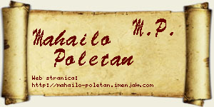 Mahailo Poletan vizit kartica